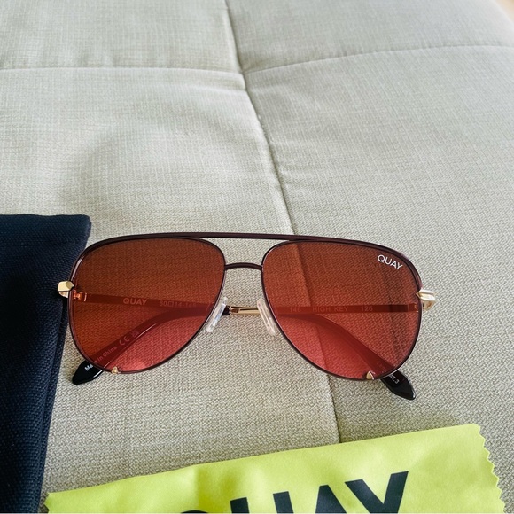 NWOT QUAY brown aviator, sunglasses - Picture 3 of 11